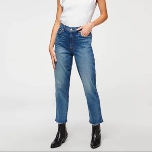 7 FOR All Mankind • High Waist Cropped Straight Leg Blue Jeans  Women’s Size 26